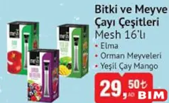 MESH BİTKİ VE MEYVE ÇAYI ÇEŞİTLERİ 16'LI MESH BİTKİ VE MEYVE ÇAYI ÇEŞİTLERİ 16'LI